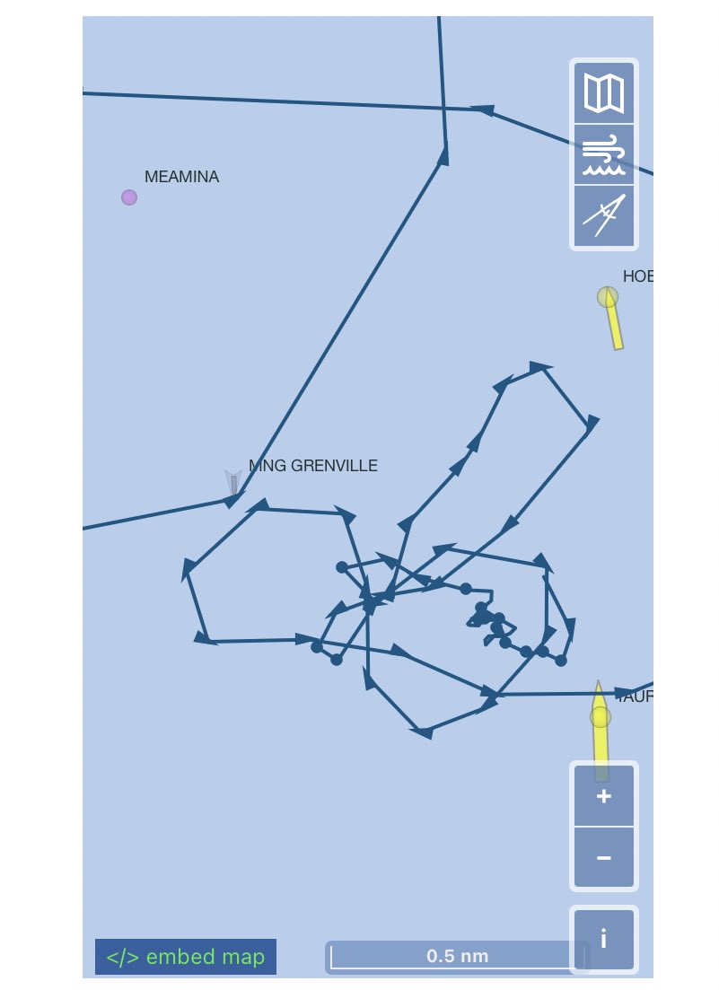 Its journey to this point was a bit eccentric. I’m no maritime expert, but this looks like a cry for help