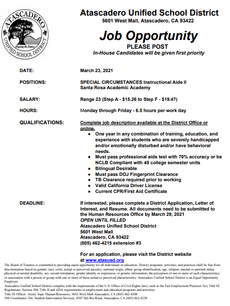 atasusd's tweet photo. Job opportunity! https://t.co/zEGqAFIQbt