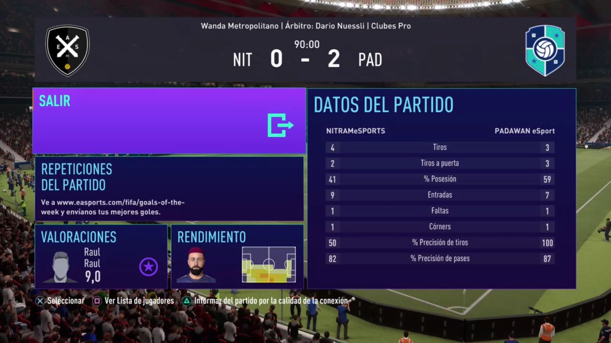 Gran partido y seguimos sumando @NitramFIFA