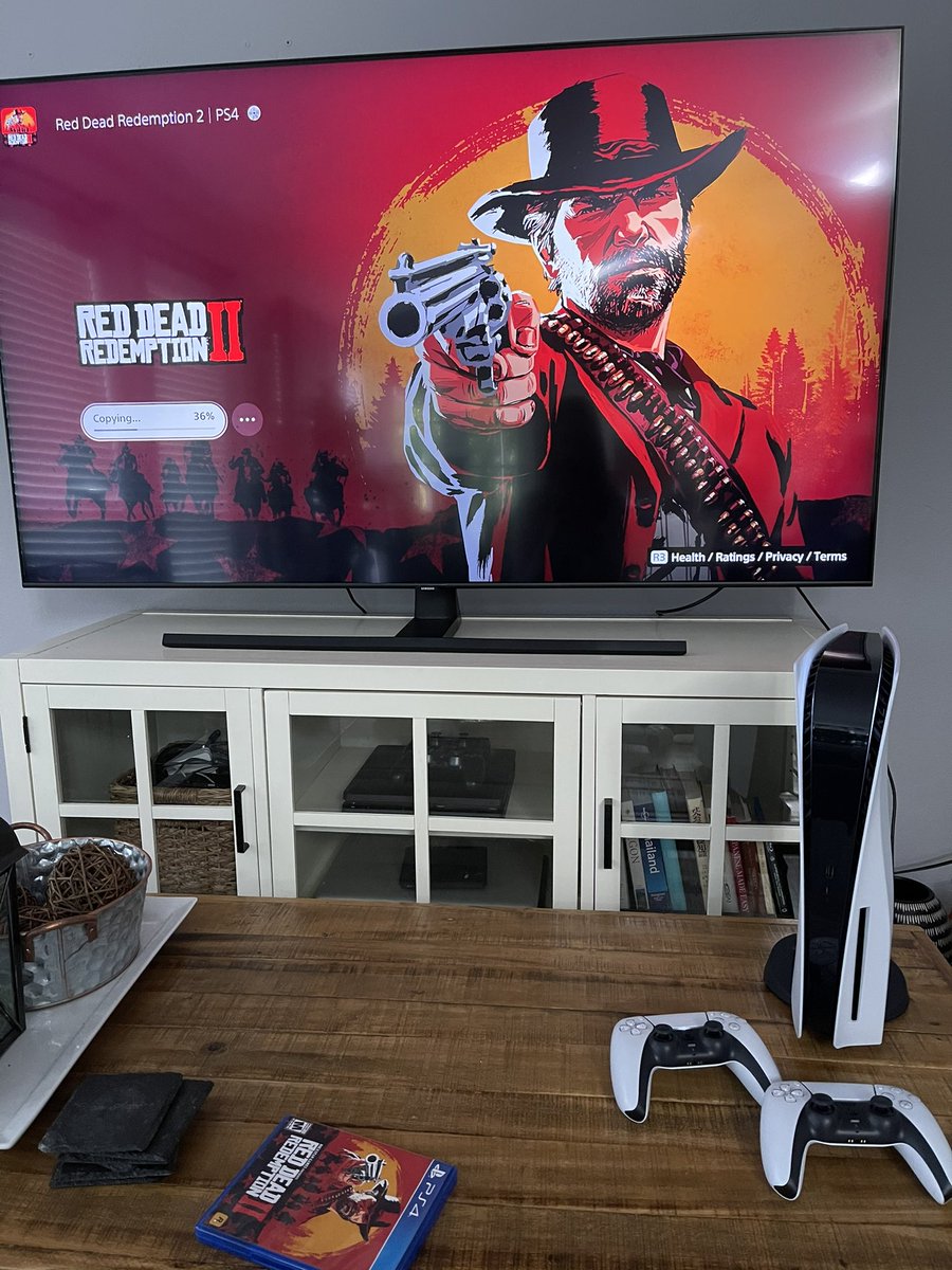 B_Pluss's tweet photo. Finally procured myself a ps5 and I’m just gonna beat Red Dead again 😂 pathetic https://t.co/JeXrDjdQ7J