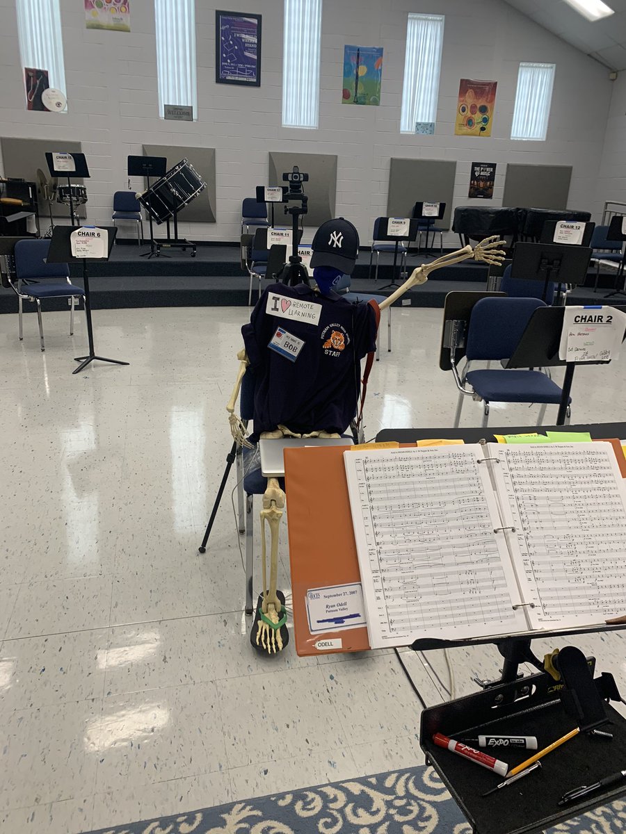 PVMusicDept's tweet photo. Have you met Bob? Bob lives in the PVHS band room and loves to help out with remote learning! #pvrising #nymiosm21 https://t.co/PJeTt3mbX7