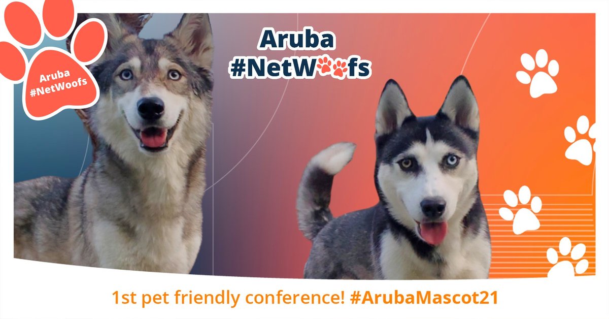 First ever pet-friendly tech conference! Bring your pets to #ArubaAtmosphere, and share your furry coworkers using our photobooth and #NetWoof. Register today, snap &amp; share your Atmosphere moments! arubanetworks.com/atmosphere