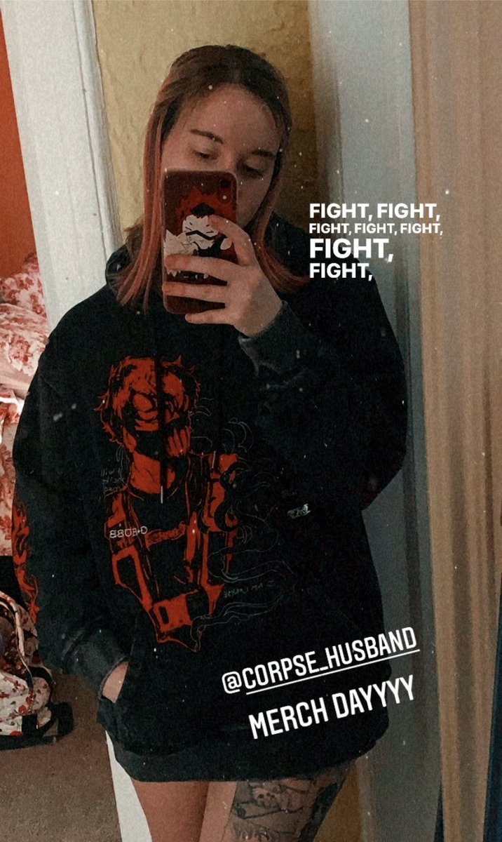 sarahkraft707's tweet photo. Insta saw it first but I just love my @Corpse_Husband hoodie SO MUCH ❤️❤️ #corpsetwt #streamdaywalker https://t.co/ZgD9FqyYEB