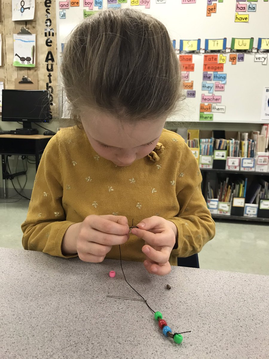 ellen_probe's tweet photo. Thank u to our Elementary Indigenous Education Teacher, Melanie Morrow, for a fun, hands-on Wolf Willow Seed presentation. My students loved making a wolf willow seed bracelet, and I had no idea that is what the inside of a silver berry looks like! @LethSchDivision @GBProbeSchool https://t.co/AtZ8aiKkj8