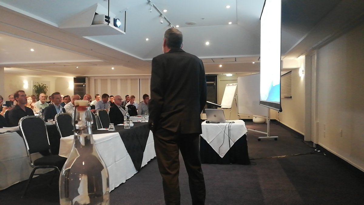 Jon Ashen, principle at Blue Penguin, taking delegates through the IP Matrix at the NZ Collagen Symposium