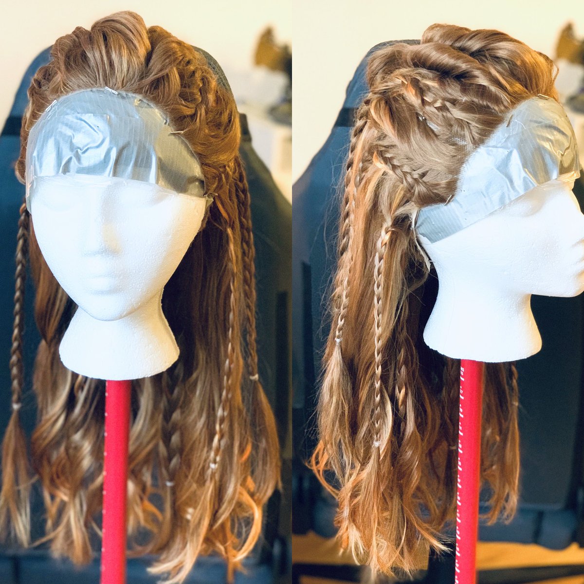 wingz3ro's tweet image. I re-did my Aloy wig today after deciding I hated my previous styling job. MUCH better!
#HorizonZeroDawn #cosplay #wigmaking