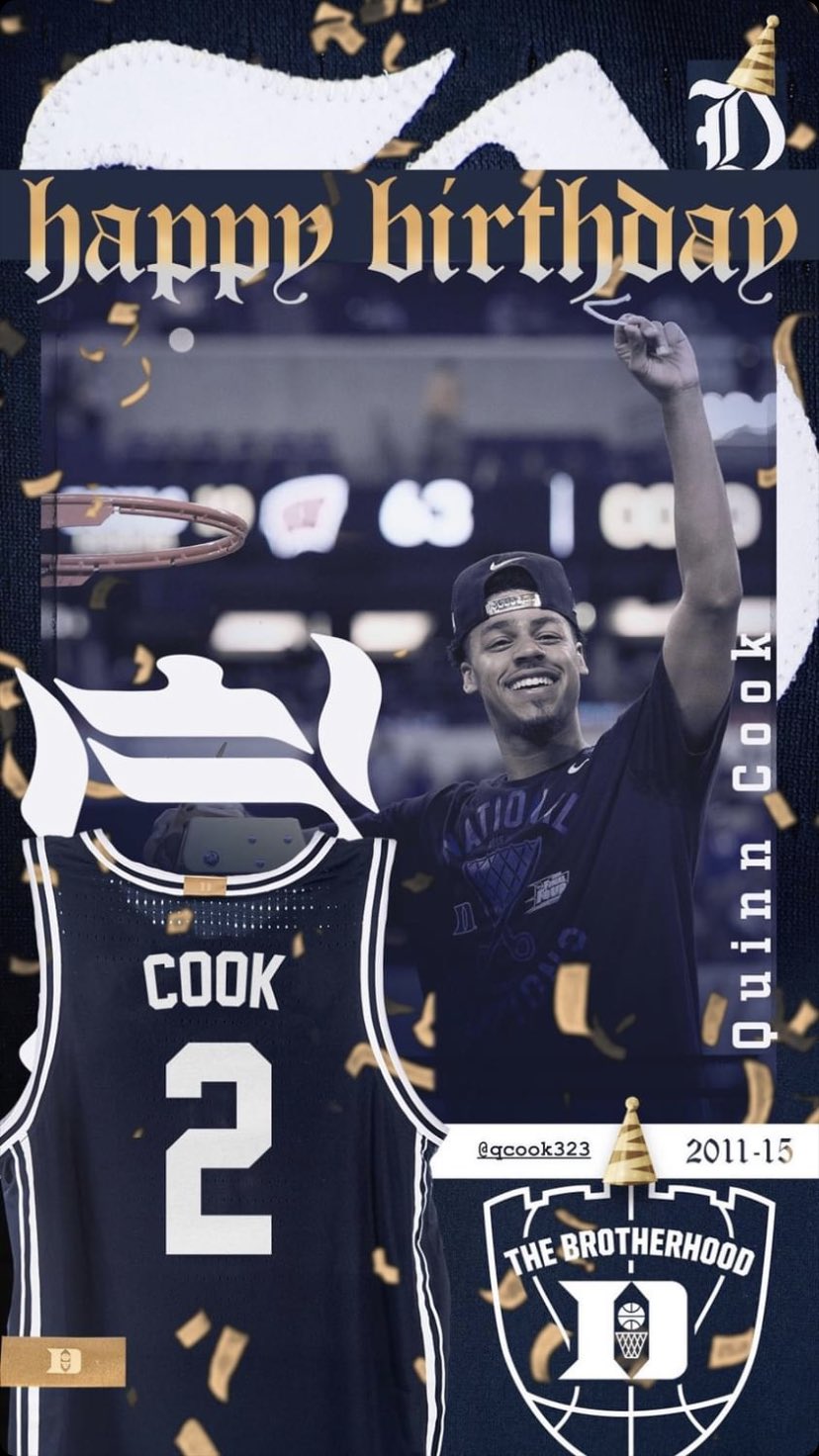 Happy Birthday to former      Quinn Cook   