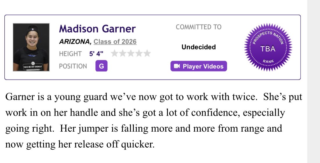 Madison A. Garner (@madig_2) on Twitter photo I learned so much this past weekend at the Elite is Earned Phoenix, Arizona camp. Thank you so much Chris Hansen and Prospects Nation. <a href="/ChrisHansenPSB/">Chris Hansen</a> <a href="/ProspectsNation/">ProspectsNation.com</a> <a href="/ELITEisEARNED/">ELITE is EARNED ®️</a> <a href="/Philipj_coach23/">Coach Philip Johnson</a> <a href="/Cupcakillaz2/">Courtney D. Garner</a> <a href="/tulsa_phoenix/">tulsa_phoenix</a> <a href="/mtcpreps/">Donnis Henry</a> <a href="/SCPGBB/">Karen Self</a> 🏀🦁 I learned so much this past weekend at the Elite is Earned Phoenix, Arizona camp. Thank you so much Chris Hansen and Prospects Nation. <a href="/ChrisHansenPSB/">Chris Hansen</a> <a href="/ProspectsNation/">ProspectsNation.com</a> <a href="/ELITEisEARNED/">ELITE is EARNED ®️</a> <a href="/Philipj_coach23/">Coach Philip Johnson</a> <a href="/Cupcakillaz2/">Courtney D. Garner</a> <a href="/tulsa_phoenix/">tulsa_phoenix</a> <a href="/mtcpreps/">Donnis Henry</a> <a href="/SCPGBB/">Karen Self</a> 🏀🦁