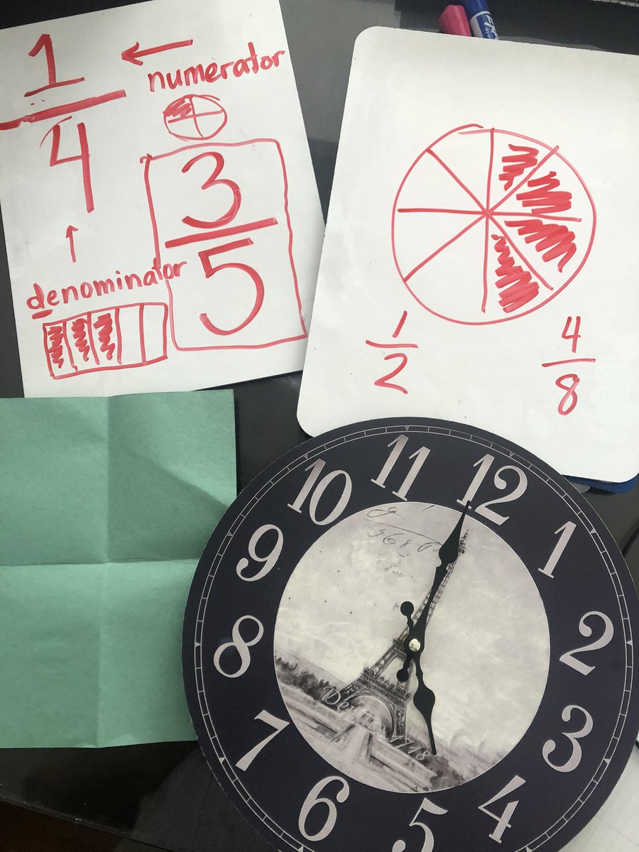 mr_marcella95's tweet photo. the @LorenvillePS grade 2s are learning about fractions using time and pie slices! 🥧⏰ #math @PeelSchools https://t.co/NeVGw5fVxh