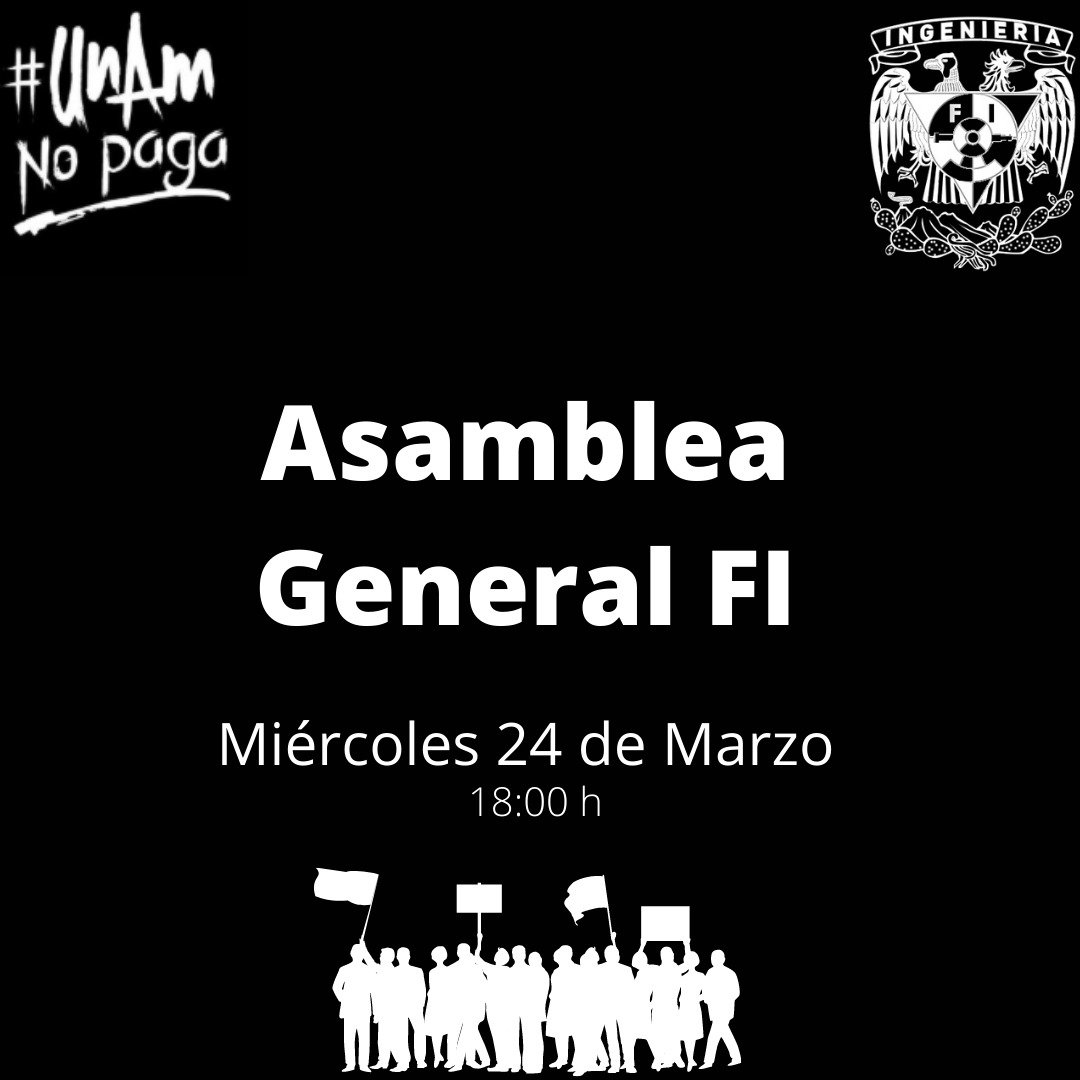 difusionfi's tweet image. Comunicamos la siguiente asamblea que se realizara el 24 de marzo del 2021, a las 18:00, por la pagina oficial de MOFIn Mujeres Organizadas de la Facultad de Ingenieria.