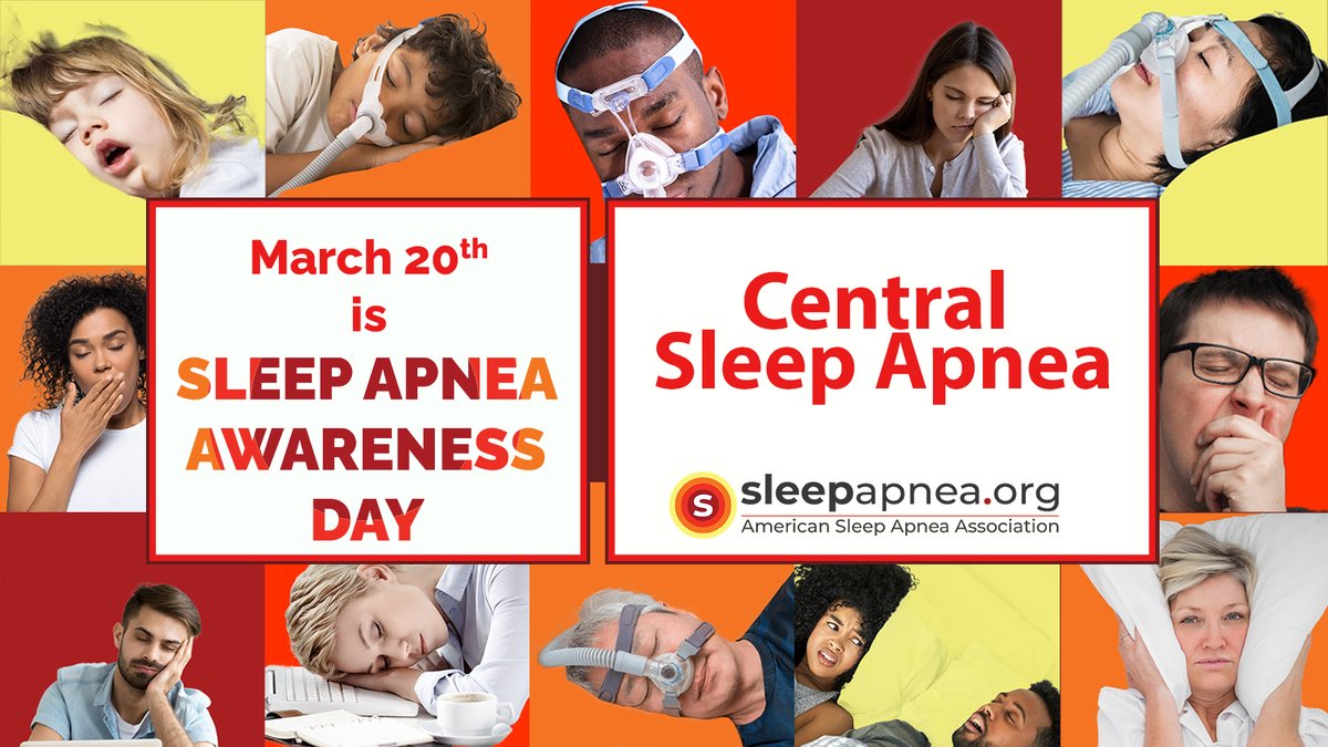 sleeptember's tweet photo. Central Sleep Apnea is when the brain fails to send regular signals to the breathing muscle (diaphragm) during sleep. CSA may share the same symptoms with obstructive #sleepapnea​, but testing results and treatment options can be different.  https://t.co/mpGQg8xzmO #CPAP https://t.co/bZmLV87yAu