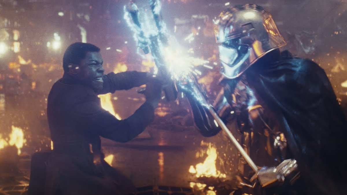 A small inset tells us of Finn's confrontation with his former commander, Phasma, who he finally kills.