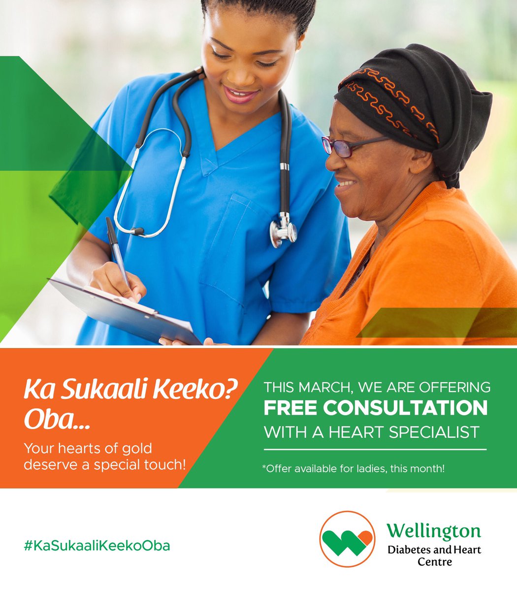 WellingtonDHC's tweet photo. Ladies, your hearts of gold deserve a special treat! Visit us for free consultation with a Heart Specialist. This offer is valid until 31st March, 2021. Take charge of your  heart health today.

#WellingtonCare #KasukaliKeeko #WednesdayThoughts #HeartHealth https://t.co/wRrDOjtRwh