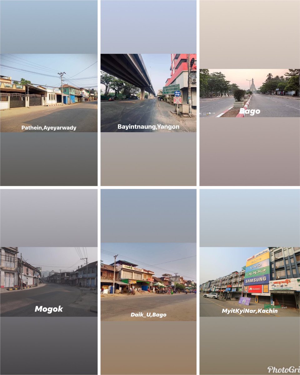 ptopwint_ss's tweet photo. @cvdom2021 SILENCE STRIKE is successful almost all urban and rural areas in 
Myanmar 🇲🇲 . 
Dear World, Please give attention to we,Myanmar people SILENCE REVOLUTION which shows not only our loudest cry but also our strong unity ‼️

SILENCE REVOLUTION 
#WhatsHappeningInMyanmar #Mar24Coup https://t.co/GI8Eonip2f
