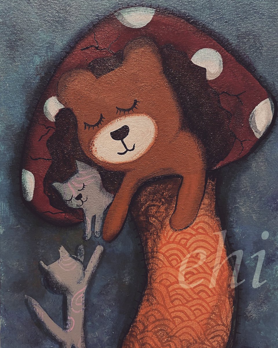 ehi_chan's tweet photo. キノコの中の世界🍄
2L判
タイトル
秘密基地
#art
#artwork
#artgrum
#イラスト
#artist
#cute
#animalartwork
#animalcreatives
#animalpaintings
#アクリル画
#アクリル絵の具
#現代アート
#癒しアート
#Japaneseart
#painting
#painter
#きのこ
#熊
#猫
#BEAR
#cat
#bear https://t.co/dL7Y8UzuI8