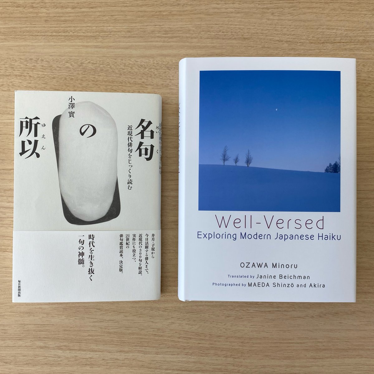 AdamJimenezJPIC's tweet photo. "Well-Versed: Exploring Modern Japanese Haiku" by Ozawa Minoru, translated by Janine Beichman, and feat. photos by Maeda Shinzo & Akira. #haiku #JAPANLIBRARY #booksonJapan #poetry https://t.co/1Uu3ZIjVNf
