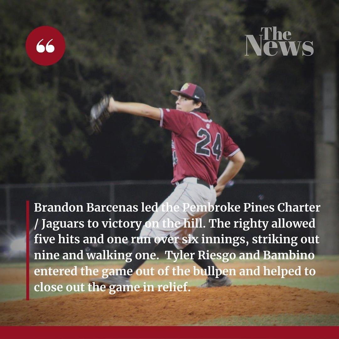 embarcenas's tweet photo. Amazing outing today for our big guy — I think we may have shocked the SOFLO high school baseball world. Keep grinding son!!! 💪🏼 https://t.co/3iH7lnEUkl