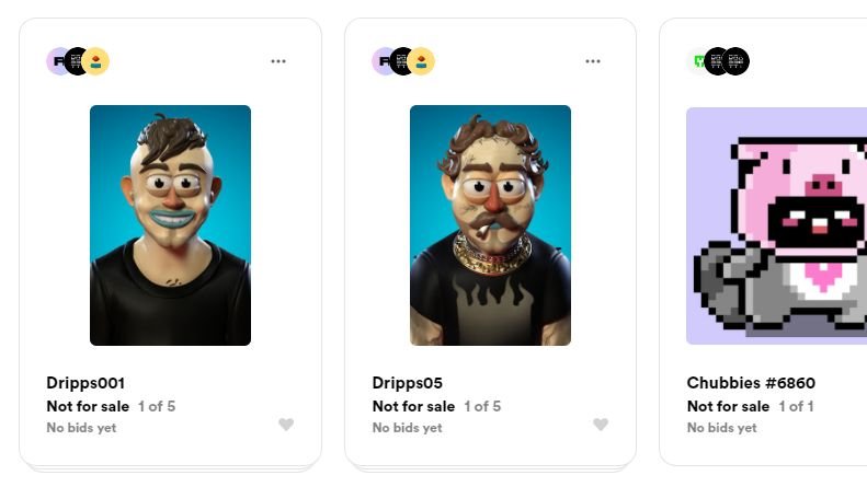 rafagrassetti's tweet photo. I've been seeing a lot of these move today I had to get the last @3LAU one before it was too late😂 Love them @GetDripps ! via @rariblecom https://t.co/E3BbMR7oPo https://t.co/WNM4yxxzxD