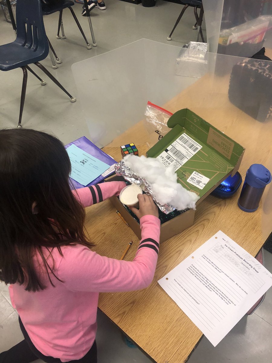 Ss discovered the use of insulators and package design to create a prototype to keep their ice cream from melting throughout the day! <a href="/keheleycomets/">Keheley Comets</a>