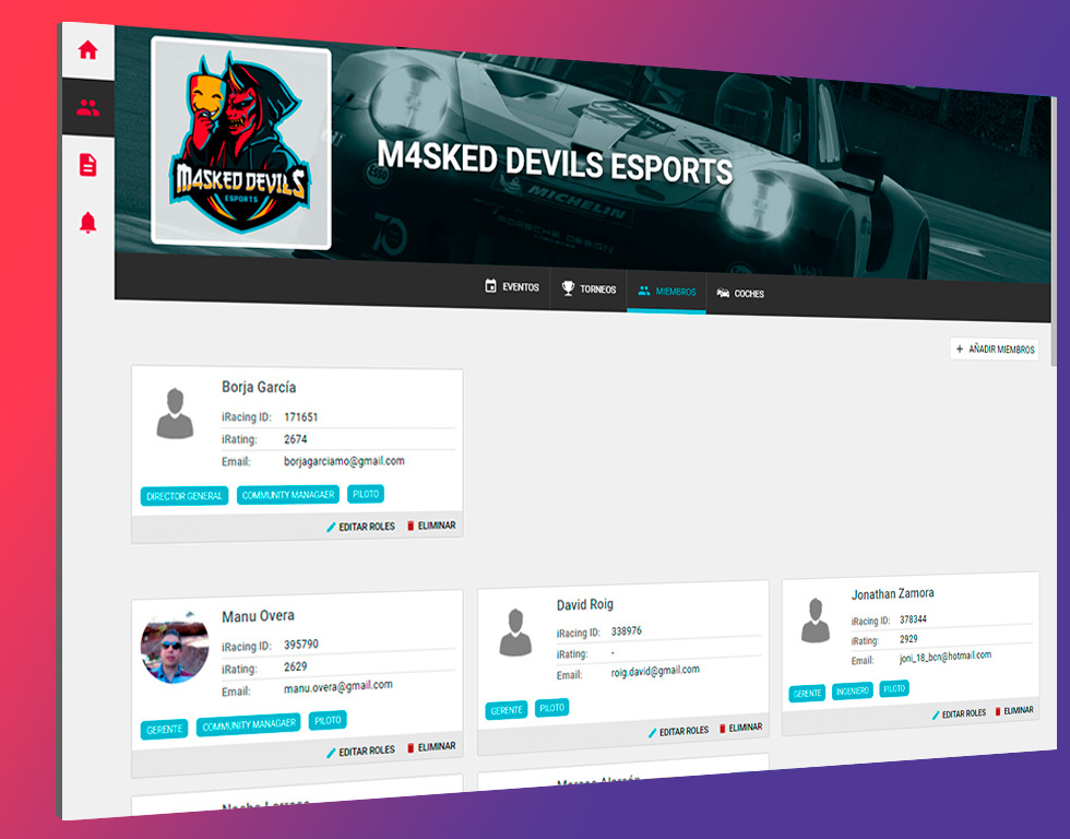 IrcController's tweet photo. Gestiona tu equipo de arriba abajo, programa tus torneos, tus eventos, planifica tus carreras, comparte setups entre tus compañeros, programa los coches y mucho mas... https://t.co/5vsoVj7W6A
