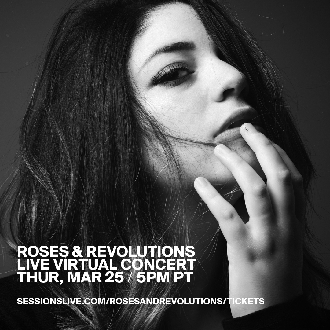 sessionslive's tweet photo. Catch Roses &amp; Revolutions performing live in Sessions on Thursday, March 25 at 5PM PT. No replays, no rewinds, no repeats. Don't miss it! @rosesandrev https://t.co/z3b1UeLZC8 #livemusic #rosesandrevolutions #sessionslive #virtualconcert https://t.co/XUQBFFyNer