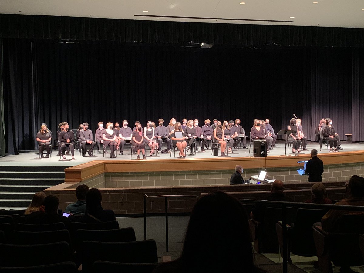 Enjoying the vocal concert at SHS.  Well done Cougars!