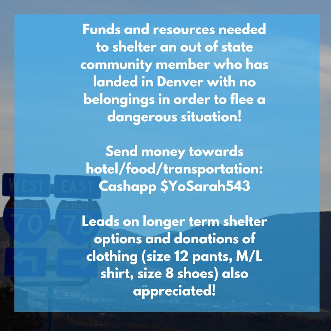 hellsbellsswhc's tweet photo. Please help get this survivor situated!

We're also sending love to Boulder folks! During an ongoing global health crisis, clusters of gun violence, and keeping our community afloat it is difficult to give everything the attention needed but we will respond in more detail soon. https://t.co/Cg0S3Wx8lF