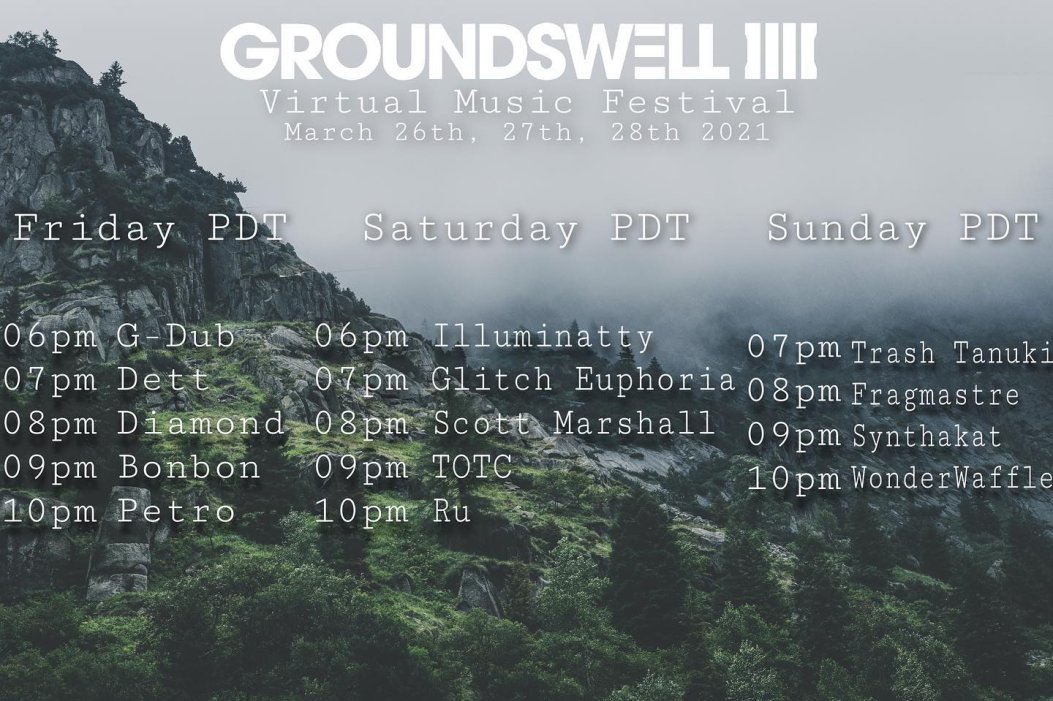 beat_syn's tweet photo. Beat Syndicate DJ's present:
GROUNDSWELL IV: The Final Wave
3-Day Virtual Music Festival
Join us this Fri, Sat & Sun @TheWaveXR for the last Wave festival ever. Let's make it one to remember!
#VR #musicFestival #virtualRealilty https://t.co/7KJfuMZxB8