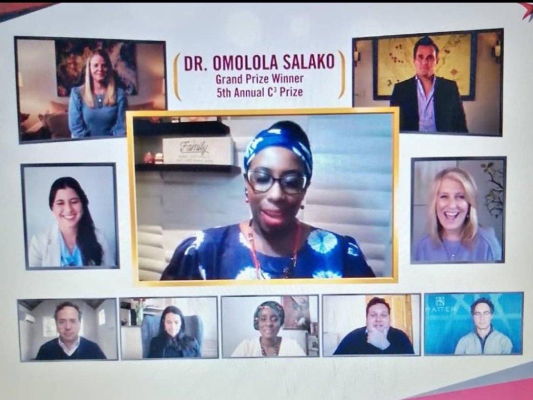 Very big Congratulations to <a href="/omololasalako/">Dr LolaSLK</a> for doing us proud with her eloquent pitch for <a href="/C3Prize/">C3Prize</a> competition where #oncopadi of @Sebeccly emerged the grand prize winner. Thank you <a href="/AstellasUS/">Astellas Pharma US</a> for giving hope to cancer patients through your support for innovative ideas.