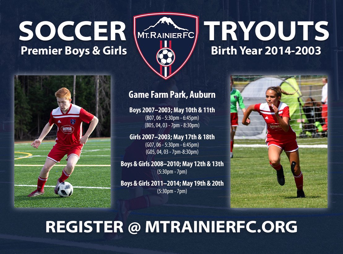 mrfcsoccer's tweet photo. โฝ๏ธ๐จSoccer Tryouts๐จโฝ๏ธ
Registration for Premier Soccer 2021-2022 is now open!! In order to tryout, you must register!
If you have any questions, please email register@mtrainierfc.org
Link ๐
https://t.co/fUqdry0qxj
#mrfc #mrfcstrong #mrfctryouts https://t.co/F63pzsUbPO
