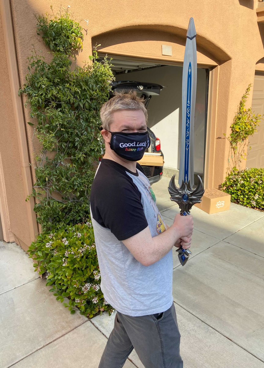 CavernLore's tweet photo. Today we released the Burning Crusade Classic beta, and I picked up my 5-year sword! #blizzlife https://t.co/KePNAB2jdX