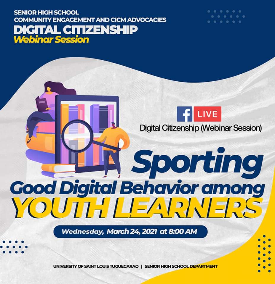 usl_seniorhigh's tweet photo. HAPPENING NOW!!!
Digital Citizenship Webinar Session
"Sporting Good Digital Behavior among Youth Learners"
Brought to you by:
โขUSL-SHS Community Engagement and CICM Advocacies Coordinator.
โขUSL SHS ICT Area.
#DigitalTayo
#GEMpowered https://t.co/coyhBtJLjI