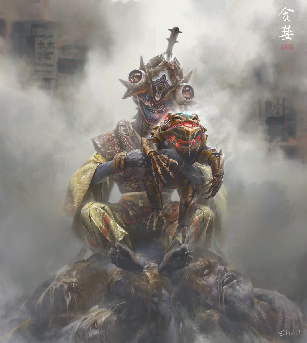 ShanQiao9's tweet photo. Wrath, Greed, Sloth, Gluttony
These pieces are from the Seven Deadly Sins Series in @fm_gallery 's #GenesisBlindBox
Now they are and will be available at @opensea
https://t.co/01XudowpdU https://t.co/DLllId0Ni2