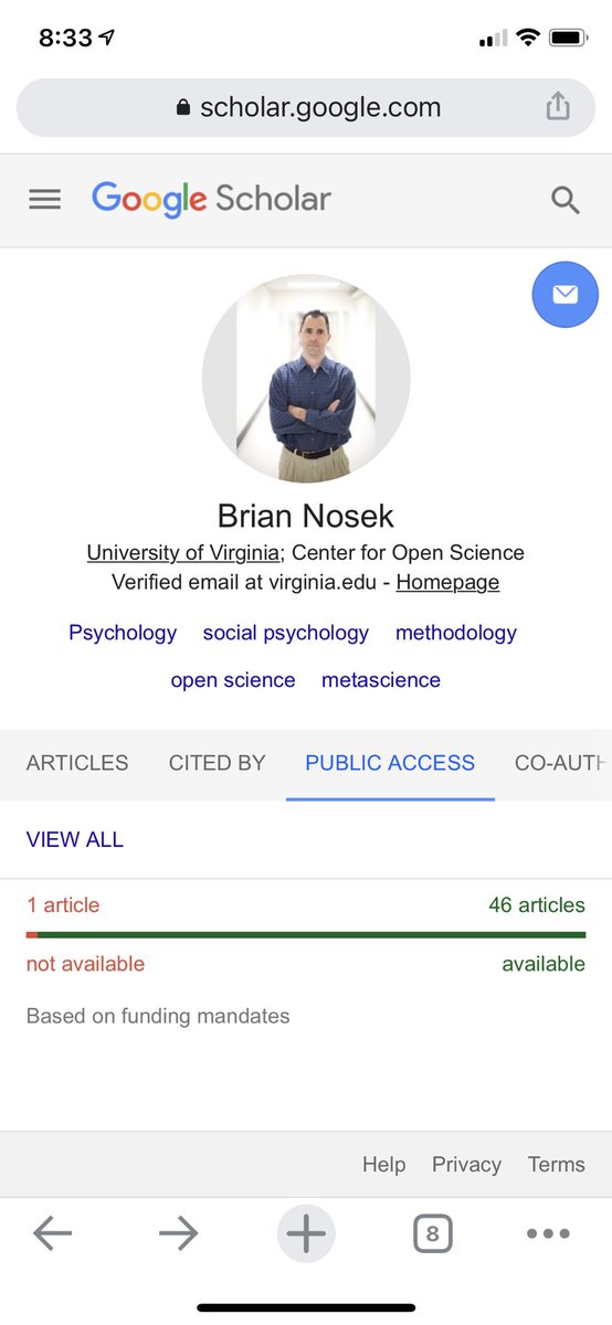 Erin Mckiern N On Twitter Google Scholar Now Tracking Public Access The Public Access Section Of A Google Scholar Profile Contains The Articles That Are Expected To Be Publicly Available Based On Funding