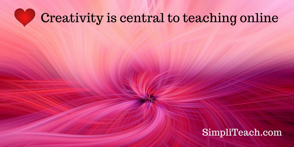 SimpliTeach's tweet photo. 25 things to love about #teaching online | ♥ 7. Creativity is part of the job description – from increasing #student engagement, to managing your workload. https://t.co/2wMisiqjKv