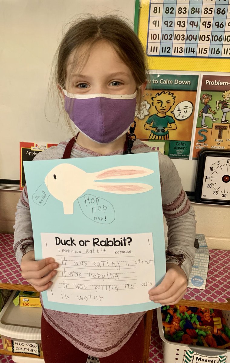 MrsMartinSmiles's tweet photo. First graders practicing opinion writing! #DuckOrRabbit #WritingWorkshop #MakeLearningFun 🦆🐰 https://t.co/Chev8G0cDK