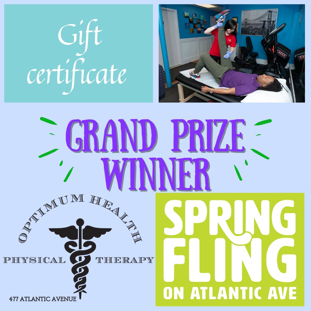 AtlanticAveLDC's tweet photo. The prizes keep on coming! π Win a free consultation + gift certificate from Optimum Health Physical Therapy!
#AtlanticAveSpringFling #atlanticave #chocolate #scavengerhunt #giveaways #nycmom #nyckids #nycmoms #nycparents #nycfamily #nycweekend #freethingstodoinnyc https://t.co/lHYAwVhbHC