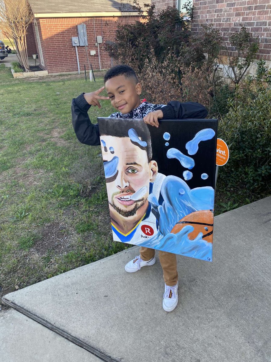 The money is cool, but it’s stuff like this that makes me keep painting.
Happy Birthday lil man 🤞🏾 <a href="/StephenCurry30/">Stephen Curry</a> <a href="/ace__primo/">🌮YAALLEN</a>