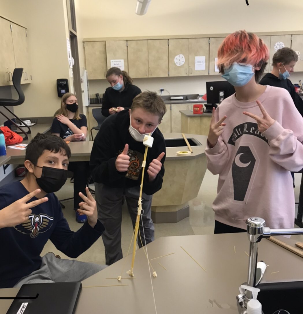 CprineScience's tweet photo. Starting off our engineering unit with a marshmallow tower challenge. #LMS https://t.co/3U0E4HAQ7F