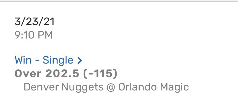 BETTREdge's tweet photo. Always a great feeling when middling works!
Under pregame ✅
Over in-game ✅
#ORLvsDEN #NBA #NBAPicks #SportsGambling #GamblingTwitter https://t.co/rlWfxECHS2