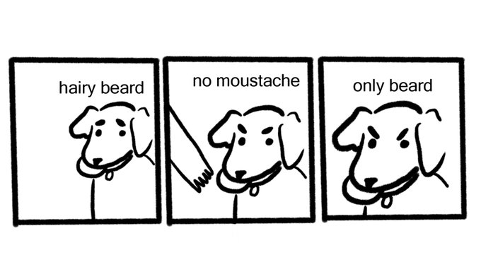 me drawing facial hair 