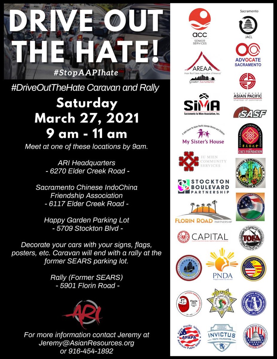 Join in solidarity with the Asian American and Pacific Islander community to Drive Out the Hate this Saturday, March 27 from 9-11 AM!

This event will abide by social distancing guidelines.

#iumiencommunity #DriveOutTheHate #StopAAPIHate #StopAsianHate #hateisavirus