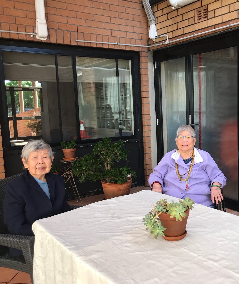 SummitCare's tweet photo. There was a break from the recent stormy weather which gave SummitCare Canley Vale residents Hazly, Dung, Lay Mi, Kim, Thi, Raymond and Ken a chance to enjoy the sun.

#SummitCareCanleyVale #agedcareAustralia https://t.co/Dyy1mdUS3m