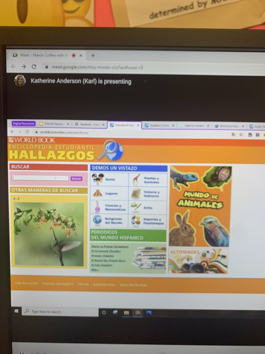 KatieLyman4's tweet photo. Shout out to our Technology Coaches for an awesome presentation during our Coffee with the Principal! Parents were provided with resources that will help their students whether they are in-person or remote! 🌟#ProudPrincipal #DreamBigWorkHardBeKind #ParentsAsPartners @Jdvaldez52 https://t.co/xvwMf3ePbc