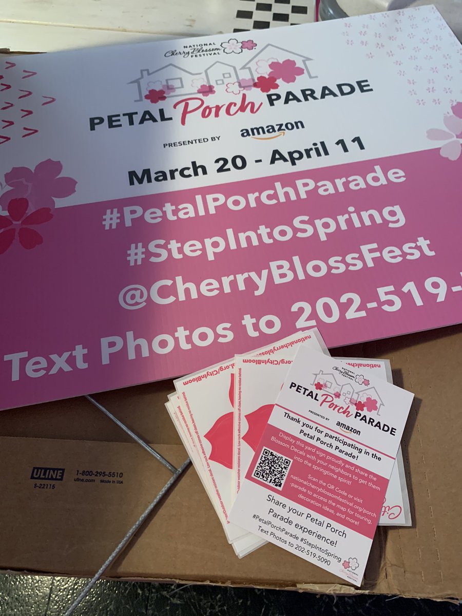 Got my official #petalporchparade sign today! #cherryblossom #dmv #stepintospring #cherryblossomfest