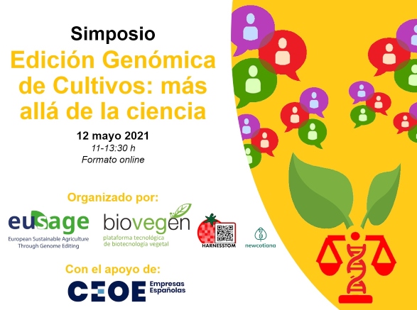 #EdiciónGenómica de Cultivos: más allá de la ciencia, bit.ly/3shs43X

[Mayo 12, 2021] Estado del arte de la técnica y su aplicación a la agricultura, y debate sobre las consecuencias derivadas de la implantación de una regulación más restrictiva #mejoradecultivos