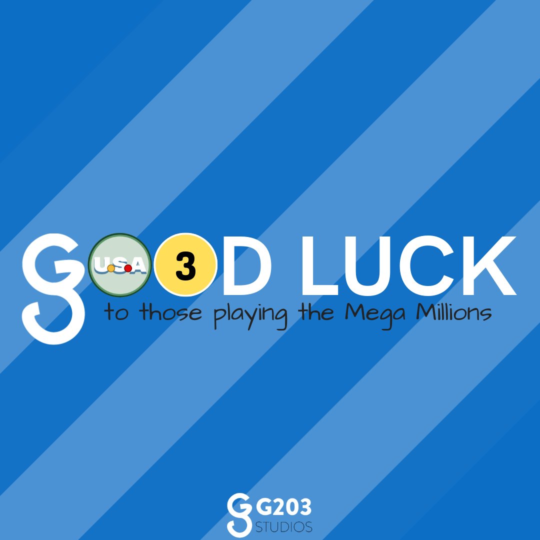 g203studios's tweet photo. Good luck to those going for the #MegaMillions tonight!

Consider using our #USA #Lottery Results app to see if you are a lucky #MegaMillions #lotto winner. Available for #iOS at (https://t.co/kqoRV78SbX) and available for #Android at (https://t.co/mlOYJ0Pw1V) https://t.co/AFpkwrOUCt