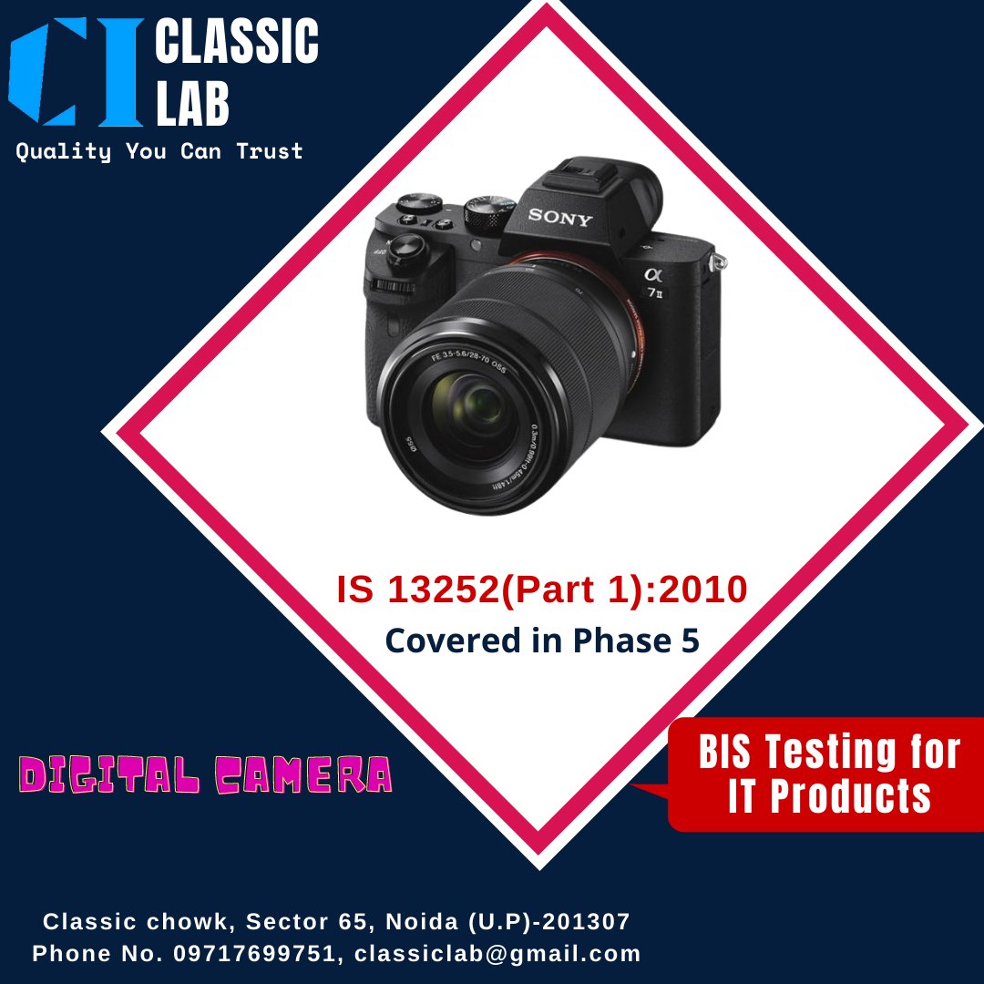 ClassicLabIndia's tweet photo. Digital Camera
.
.
.
For more visit https://t.co/8R58r0F3r4
Email id : classiclab@gmail.com
#Testing #TestingLab #Calibration #QualityServices #NABLab #BestLab #ClassicTestingLab #ClassicLabIndia #CalibrationServices #NABLandBISApprovedLab #waterheater #speaker https://t.co/rc2CQtTnjK