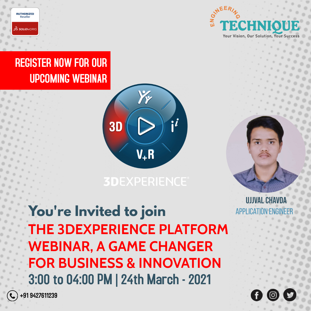 engg_technique's tweet photo. Have you registered for “The #3DEXPERIENCE Platform, A Game Changer for Business and Innovation” #Webinar? Learn more and register at https://t.co/LRjWjPP1hW The webinar goes live today (24th March) at 3 PM.
#3DEXPERIENCEWorks #SOLIDWORKS #CloudBasedDesign #EngineeringTechnique https://t.co/pXIwNF23lH