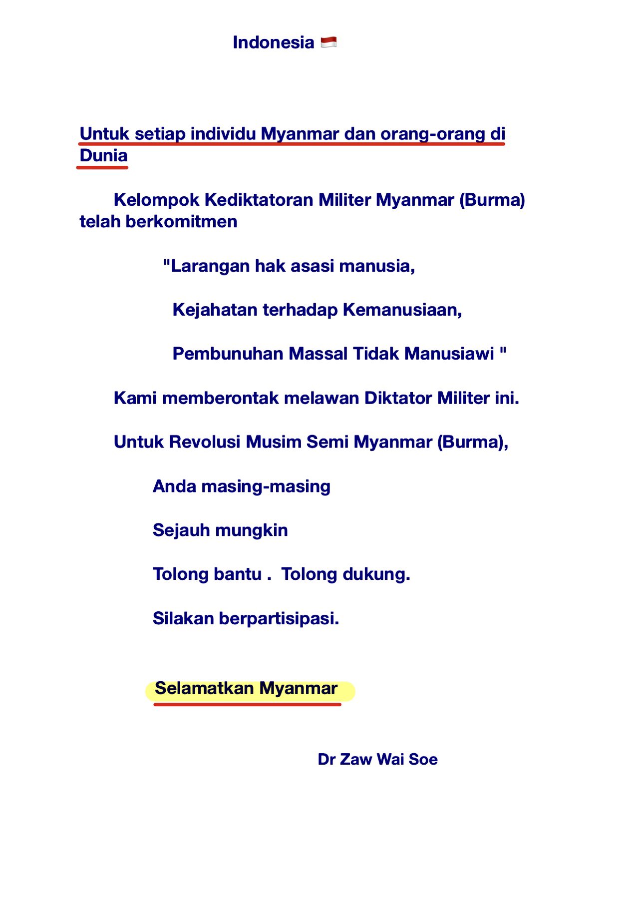 Zaw Wai Soe On Twitter Savemyanmar Springrevolutionmyanmar Whatshappeninginmyanmar